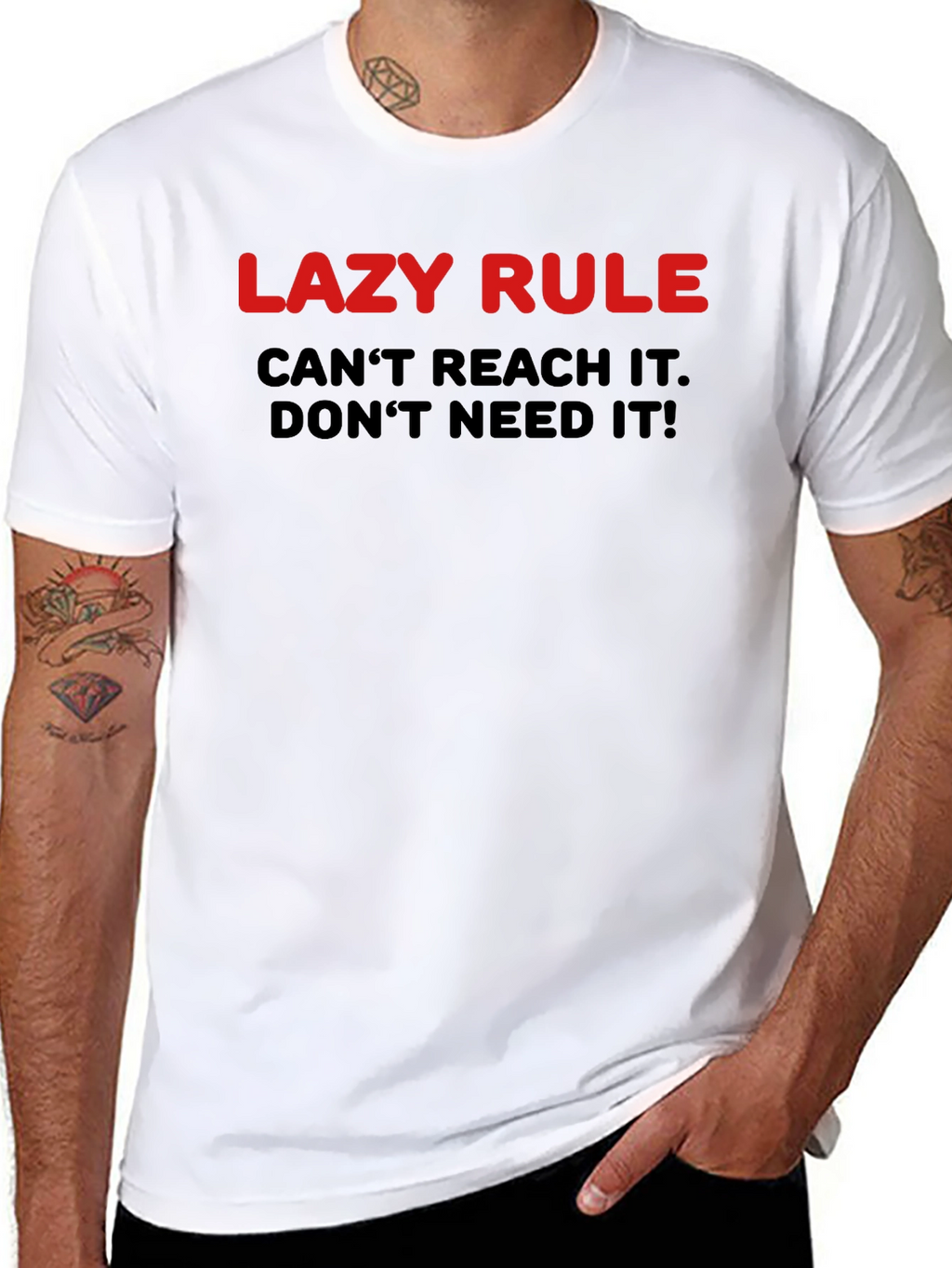 Lazy Rule Graphic T-Shirt - Funny Slogan Tee