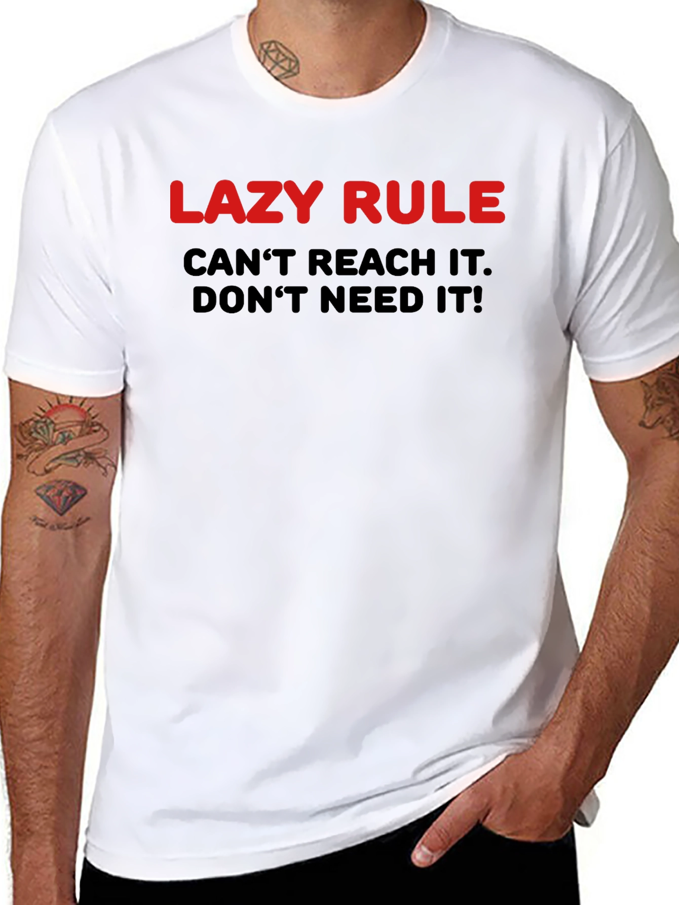 Lazy Rule Graphic T-Shirt - Funny Slogan Tee