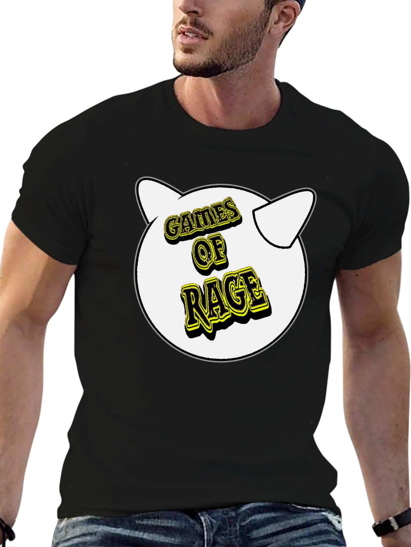 Games of Rage T-Shirt - Black Cotton Graphic Tee