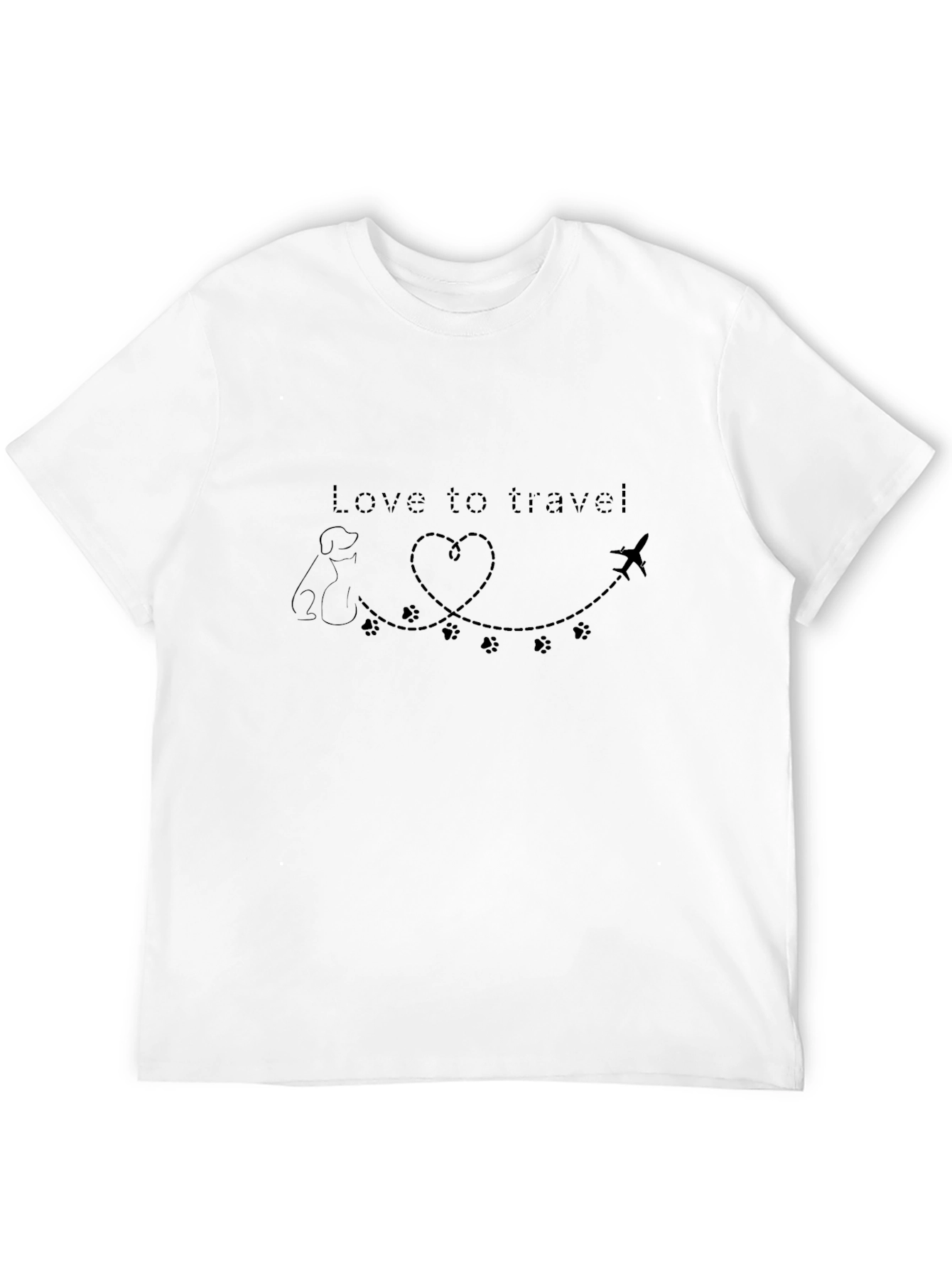 Love to Travel Dog Airplane T-Shirt