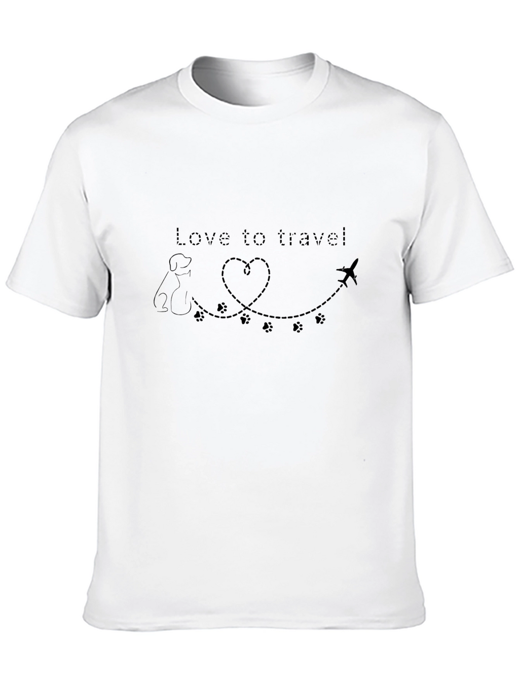 Love to Travel Dog Airplane T-Shirt