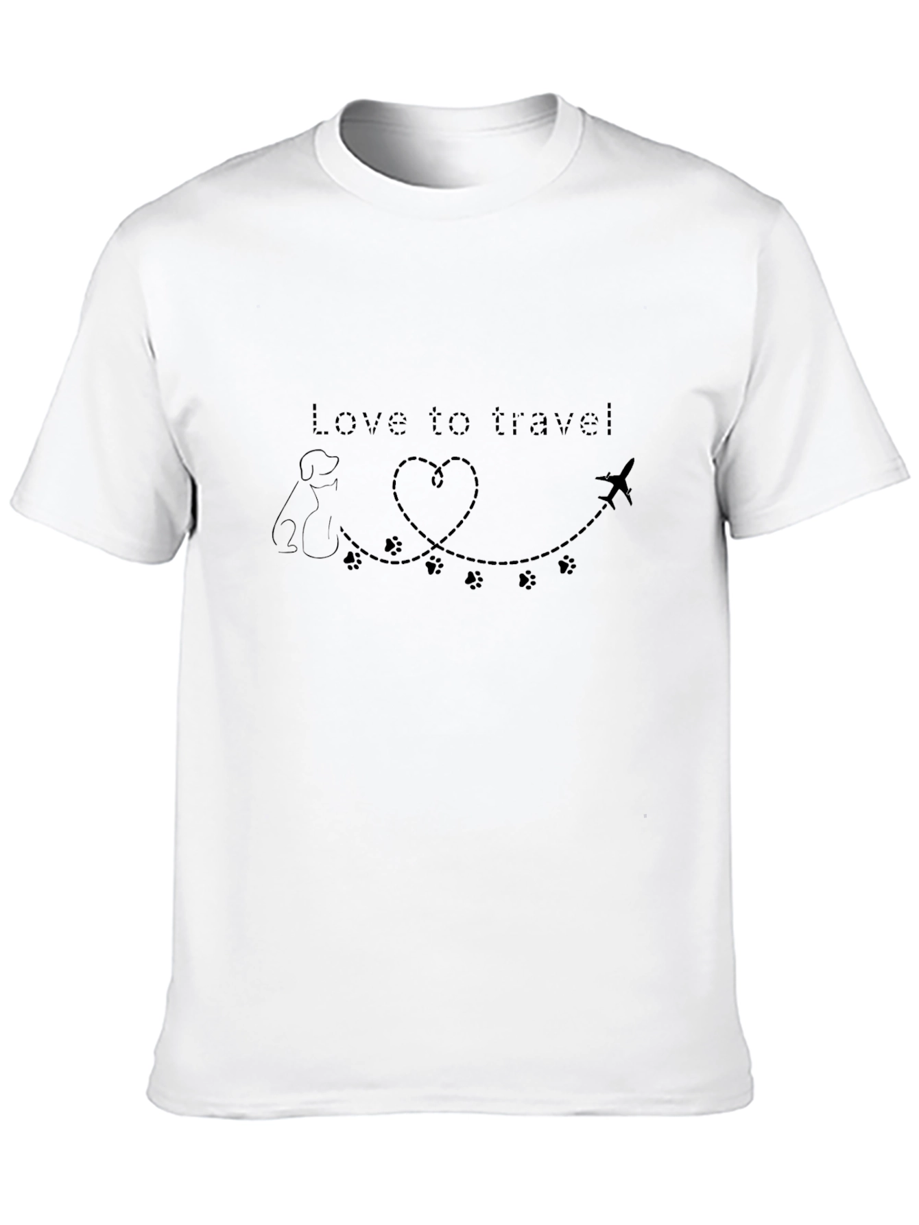 Love to Travel Dog Airplane T-Shirt
