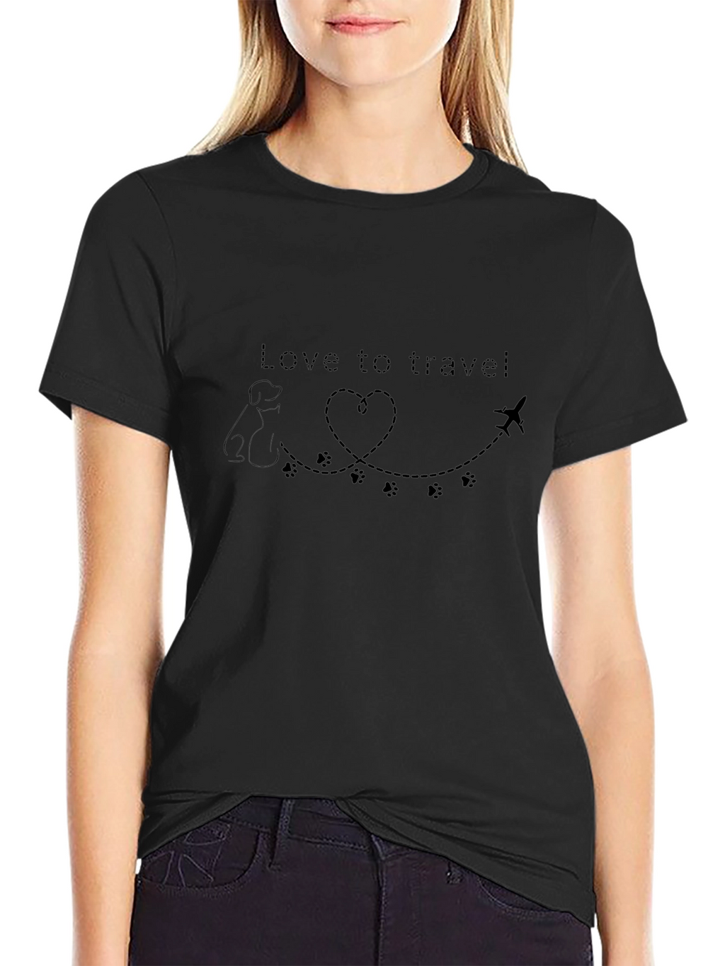 Love to Travel Dog Airplane T-Shirt