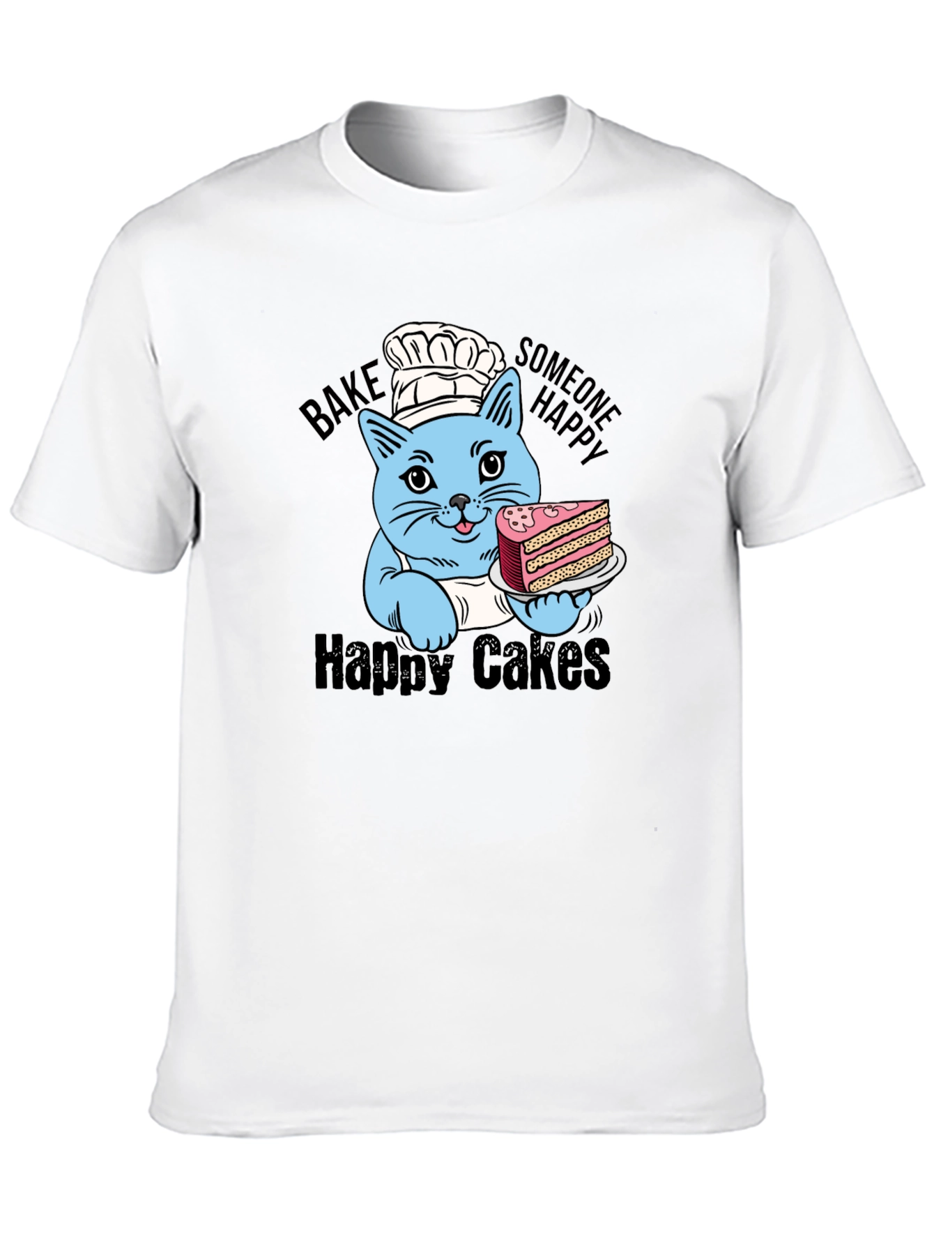 Happy Cakes T-Shirt: Cute Cat Baker