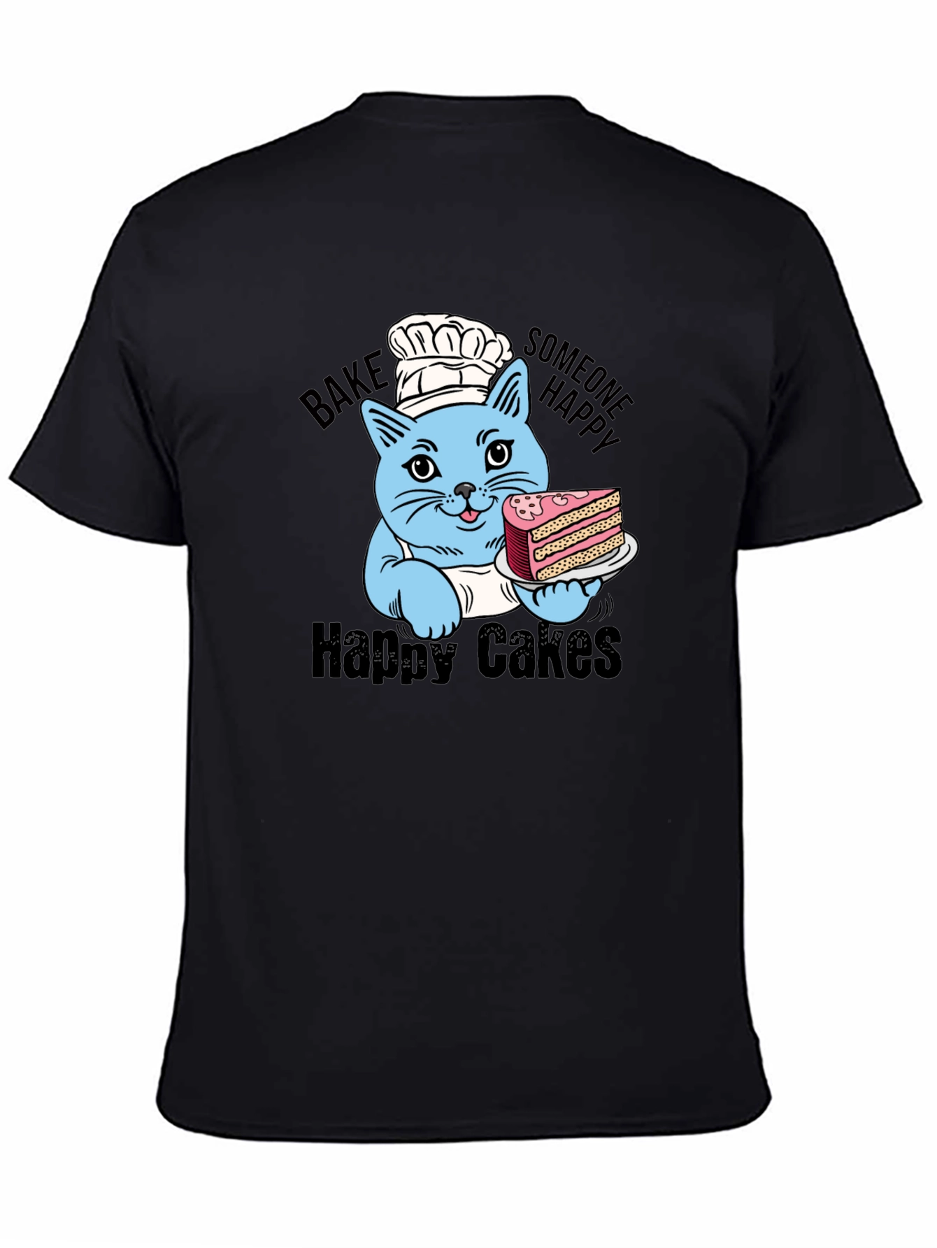 Happy Cakes T-Shirt: Cute Cat Baker
