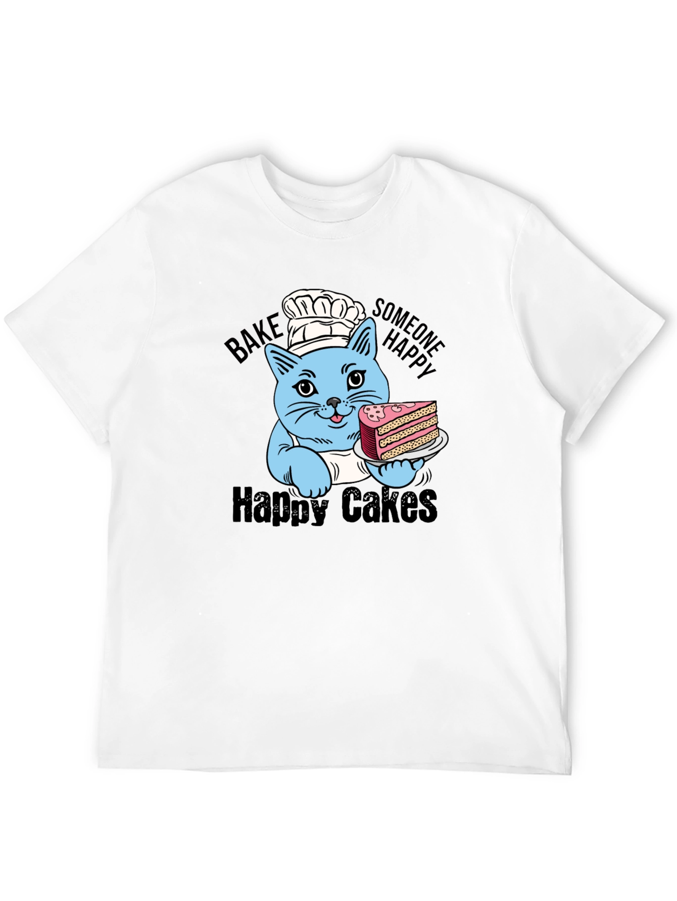 Happy Cakes T-Shirt: Cute Cat Baker