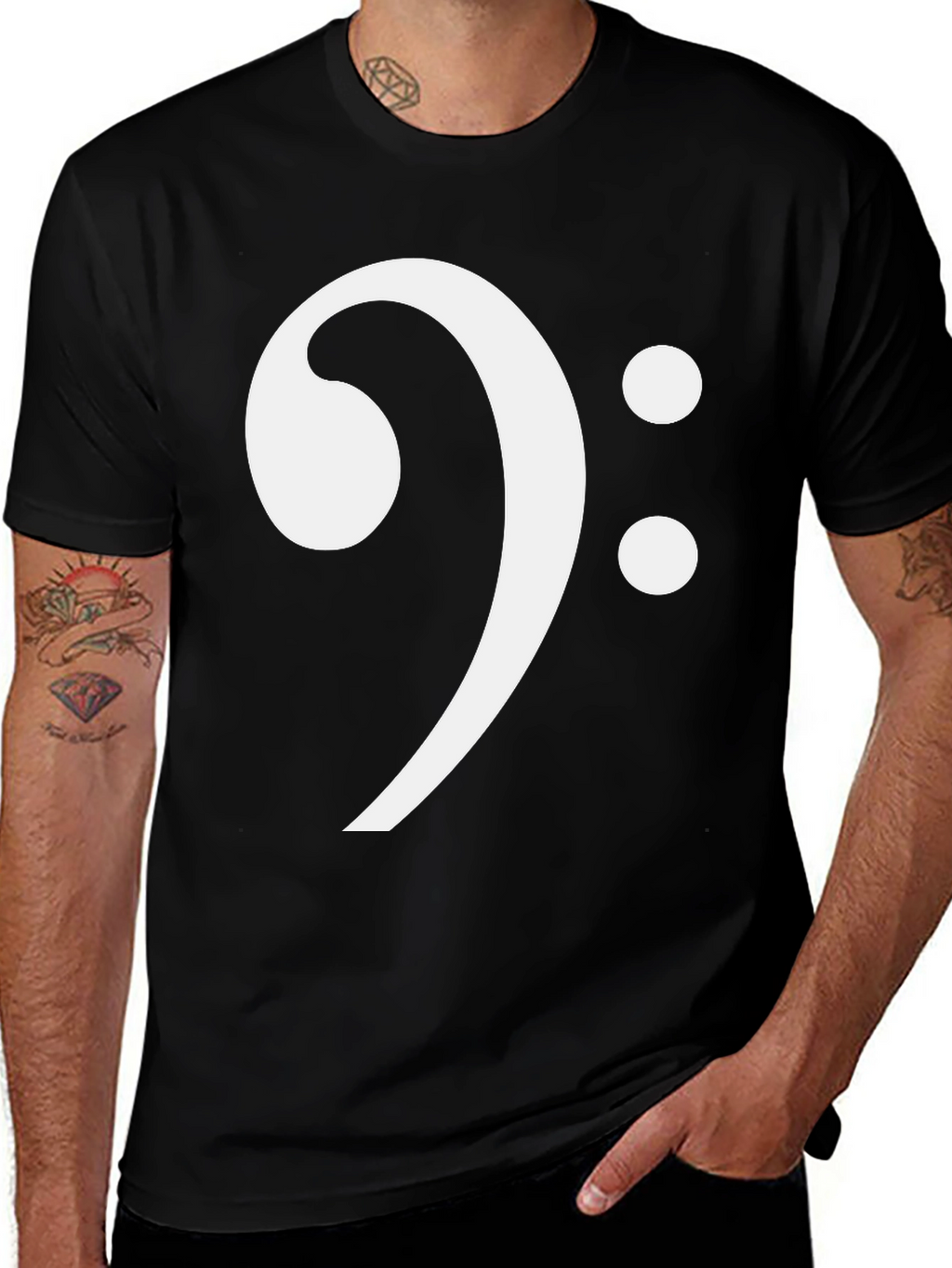 Bass Clef Black T-Shirt