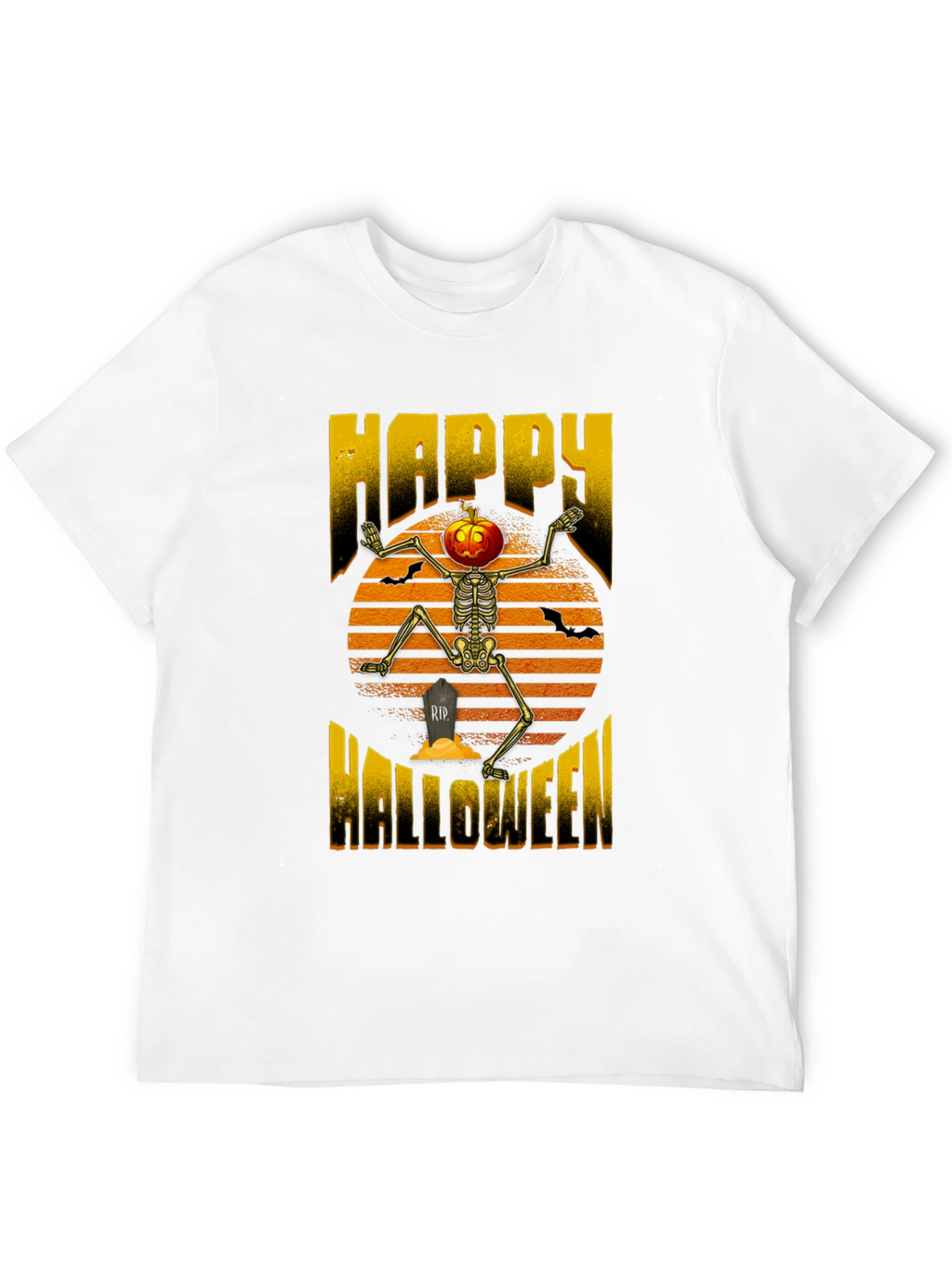 Happy Halloween Pumpkin Skeleton T-Shirt