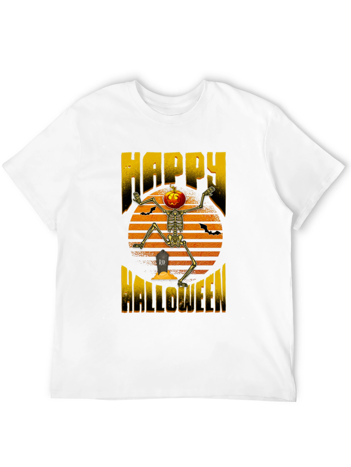 Happy Halloween Pumpkin Skeleton T-Shirt