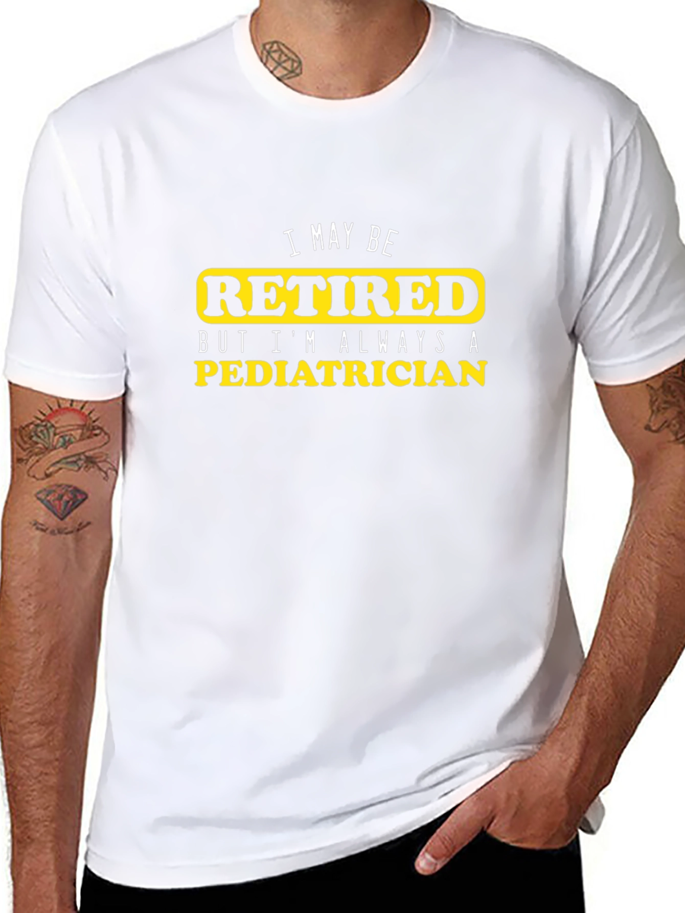 Retired Pediatrician T-Shirt - Black Cotton Tee
