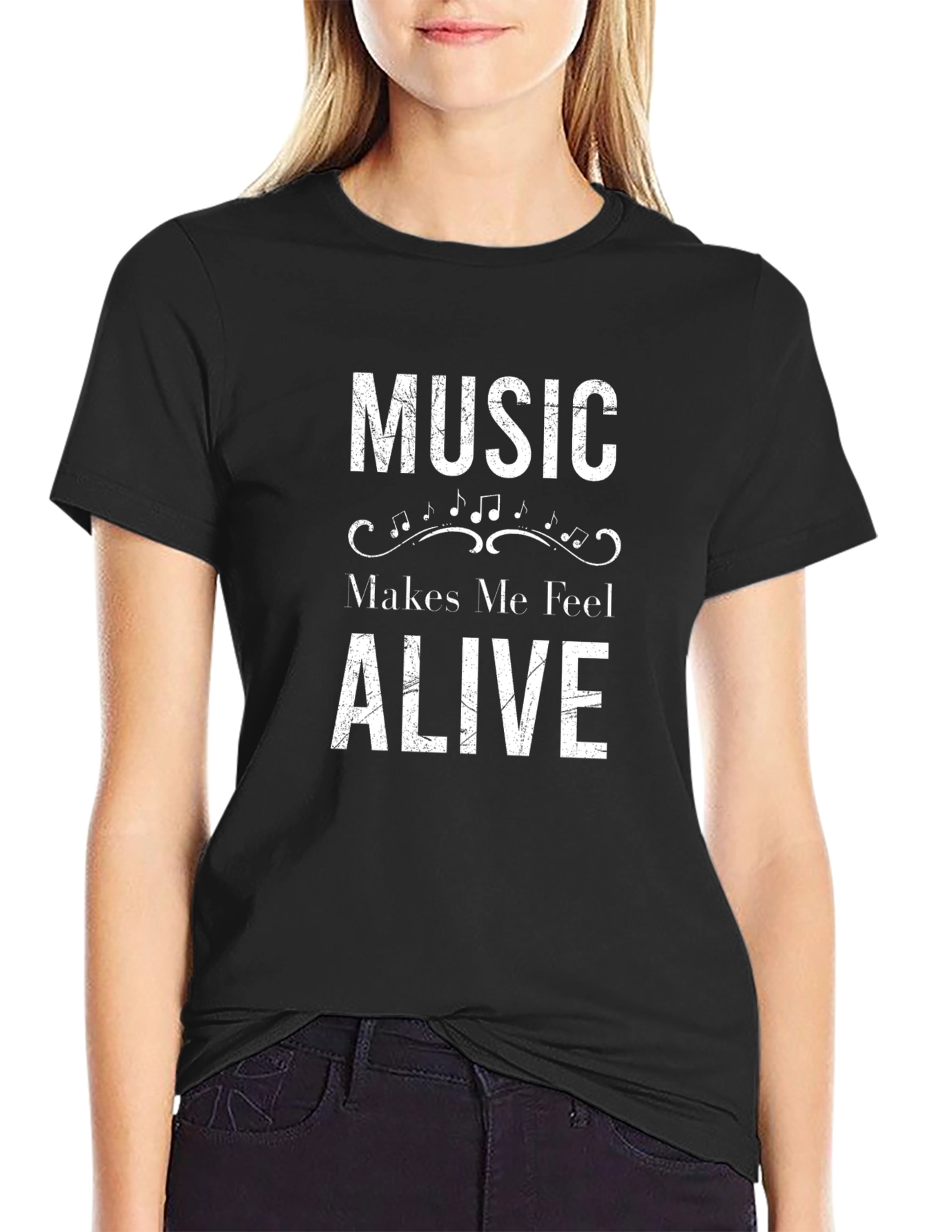 Music Makes Me Feel Alive Graphic T-Shirt
