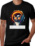 Solar Eclipse Cat Graphic T-Shirt