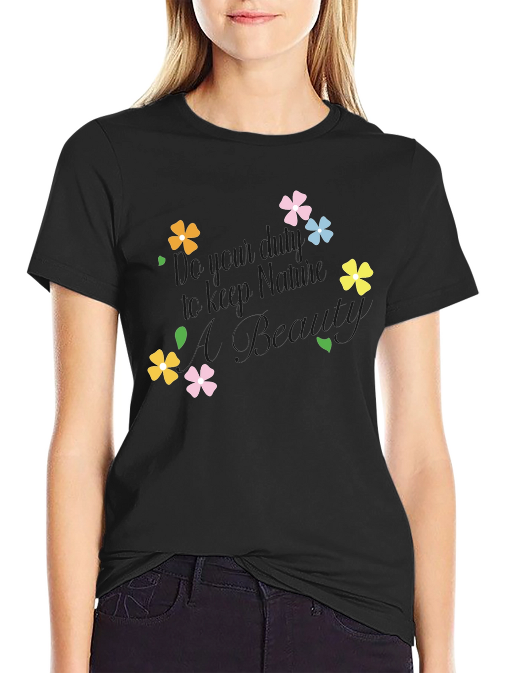 Floral Graphic Tee - Keep Blooming!