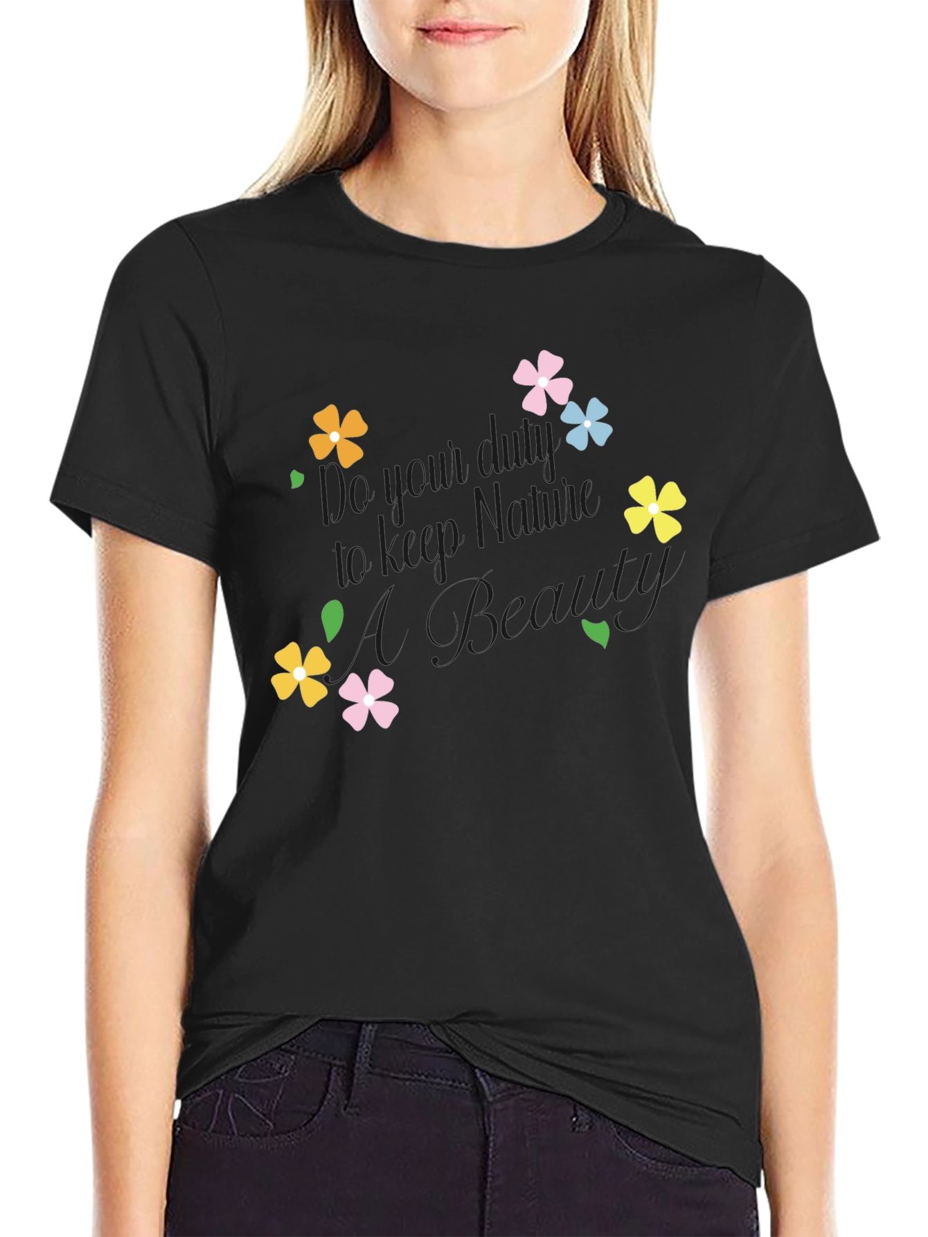 Floral Graphic Tee - Keep Blooming!