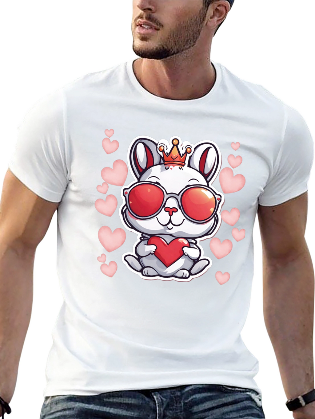 Cute Bunny Valentines Day T-Shirt