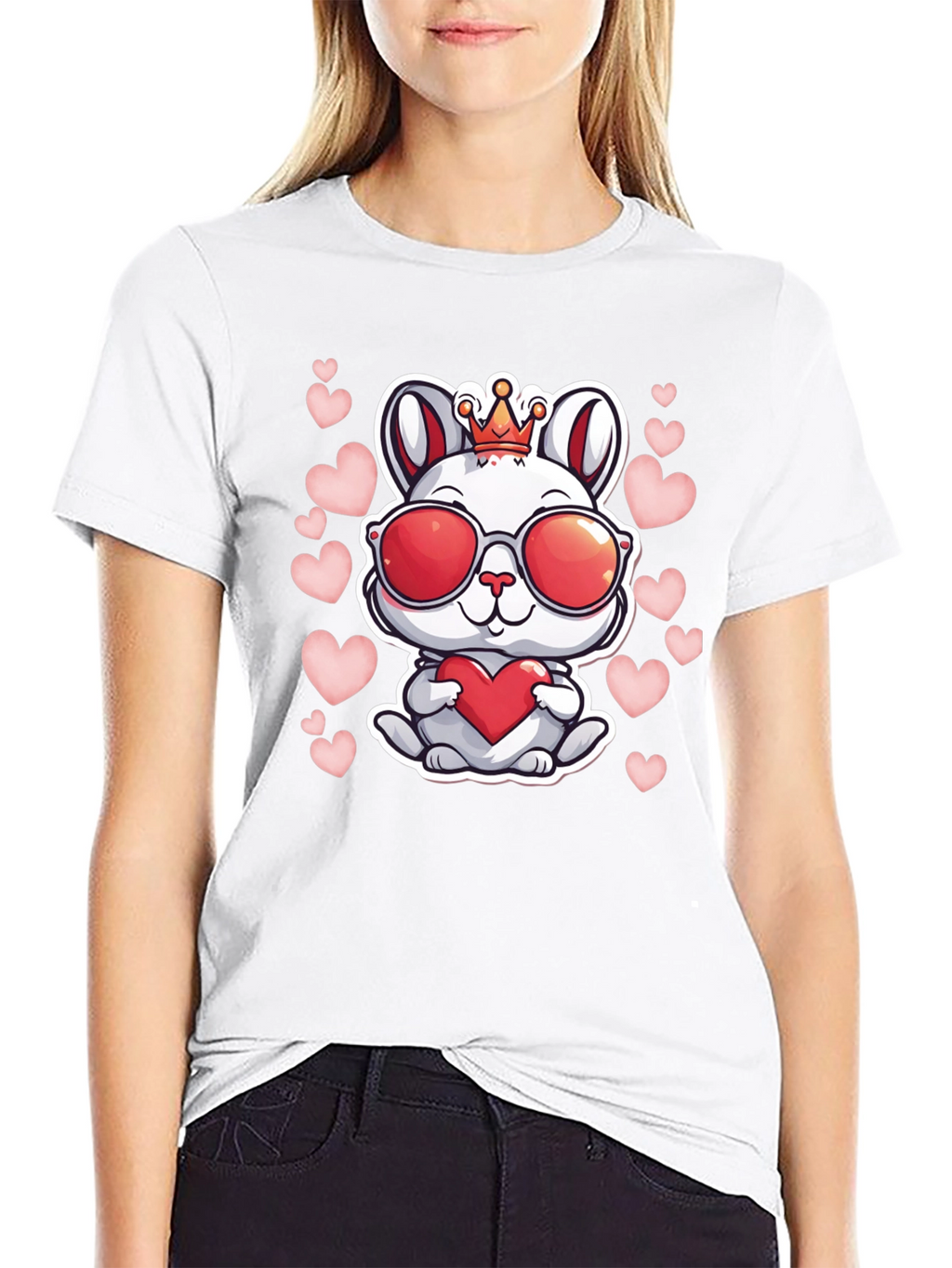 Cute Bunny Valentines Day T-Shirt