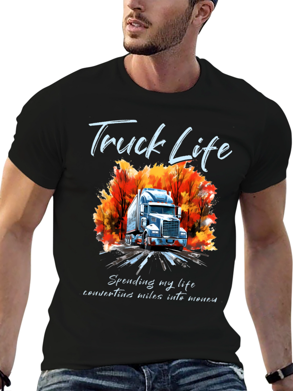 Truck Life Graphic Tee - Mens Black T-Shirt