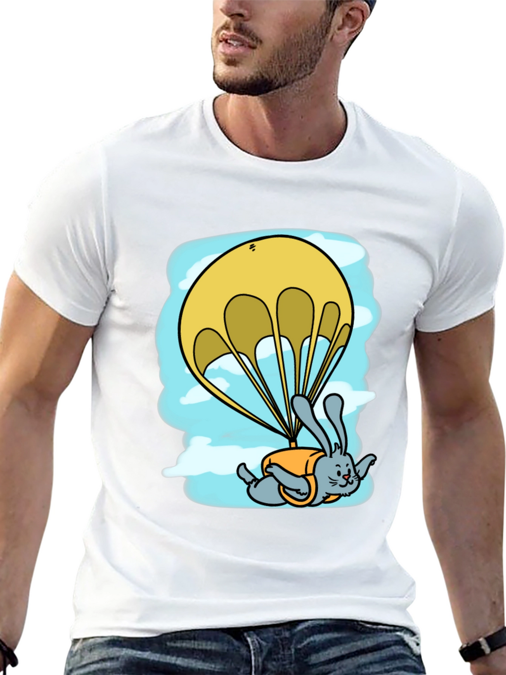 Funny Skydiving Bunny T-Shirt