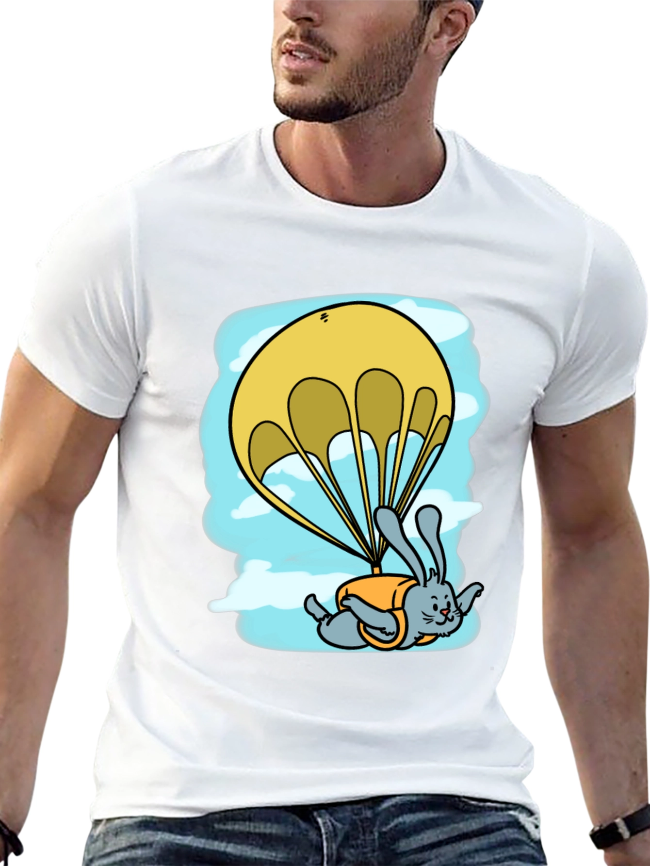 Funny Skydiving Bunny T-Shirt