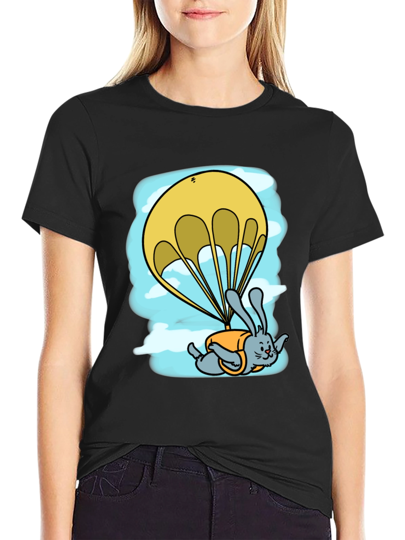 Funny Skydiving Bunny T-Shirt