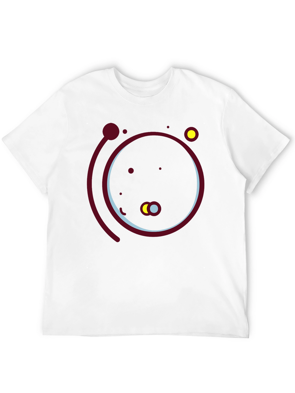 Abstract Solar System Graphic Tee - Black
