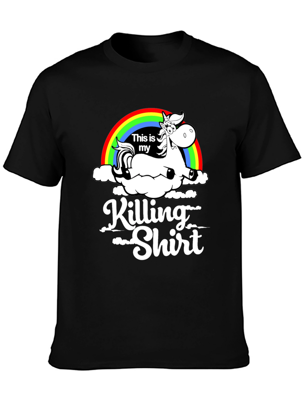 Unicorn Rainbow Killing Shirt Graphic Tee