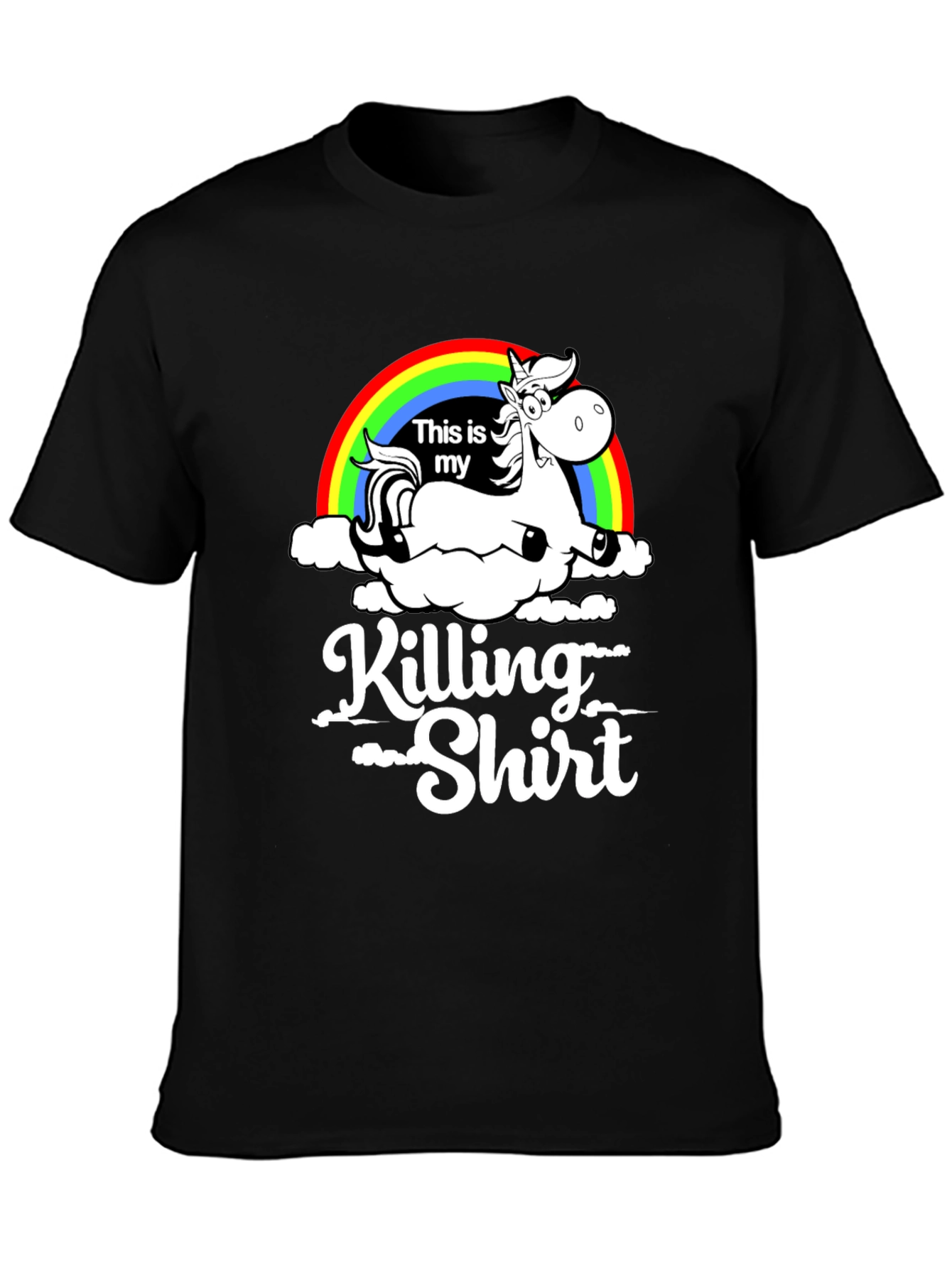 Unicorn Rainbow Killing Shirt Graphic Tee