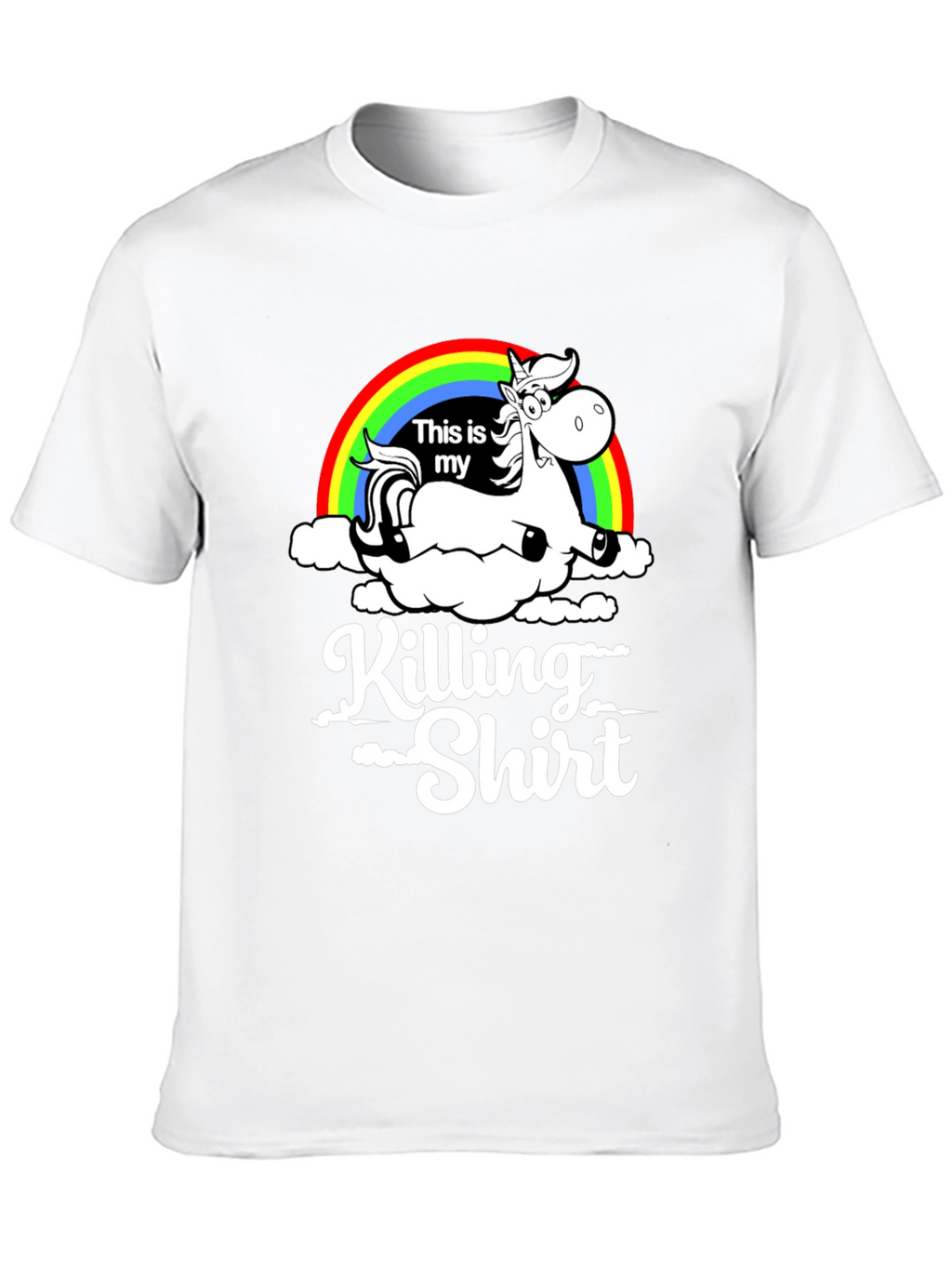 Unicorn Rainbow Killing Shirt Graphic Tee