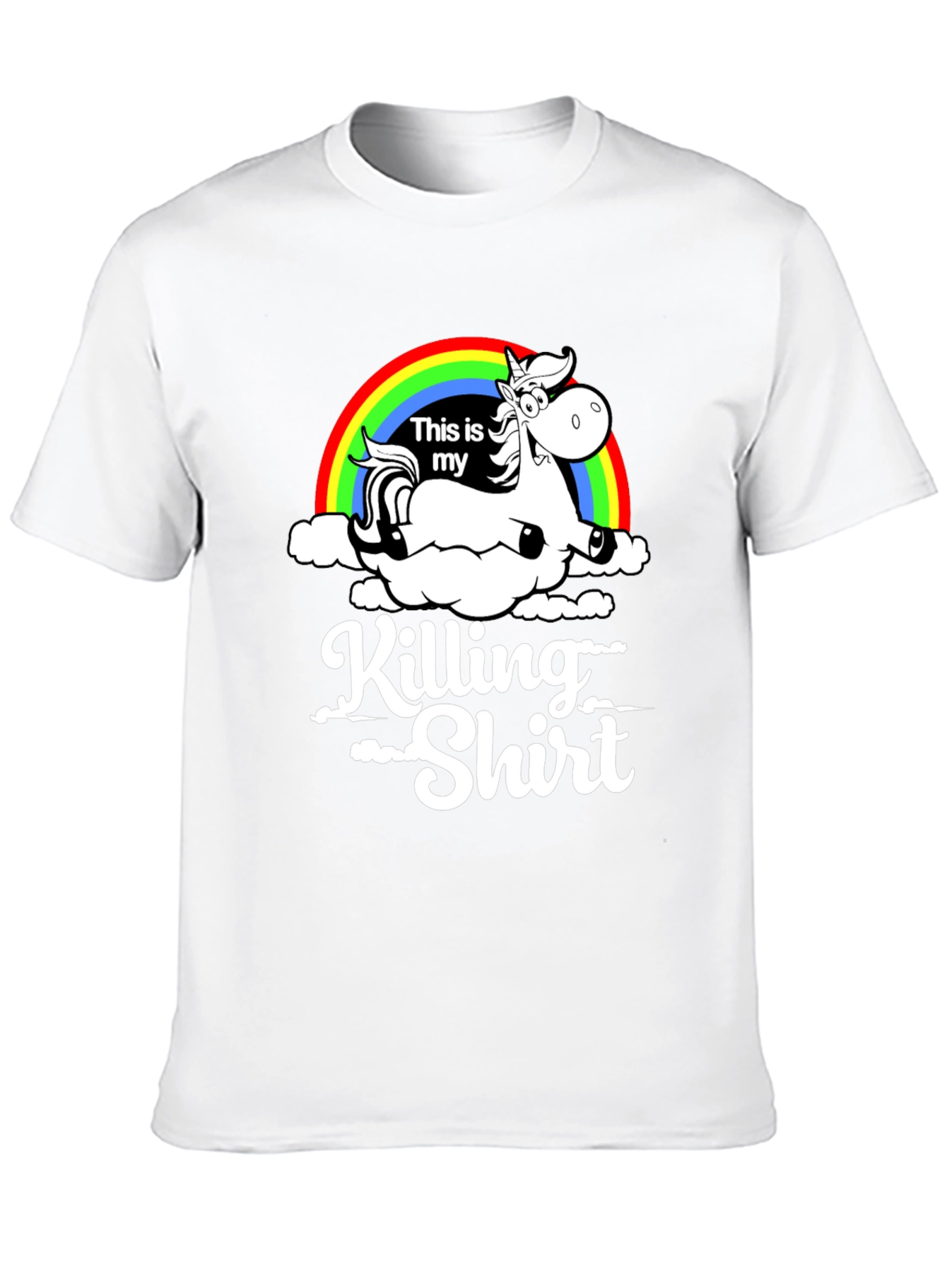 Unicorn Rainbow Killing Shirt Graphic Tee
