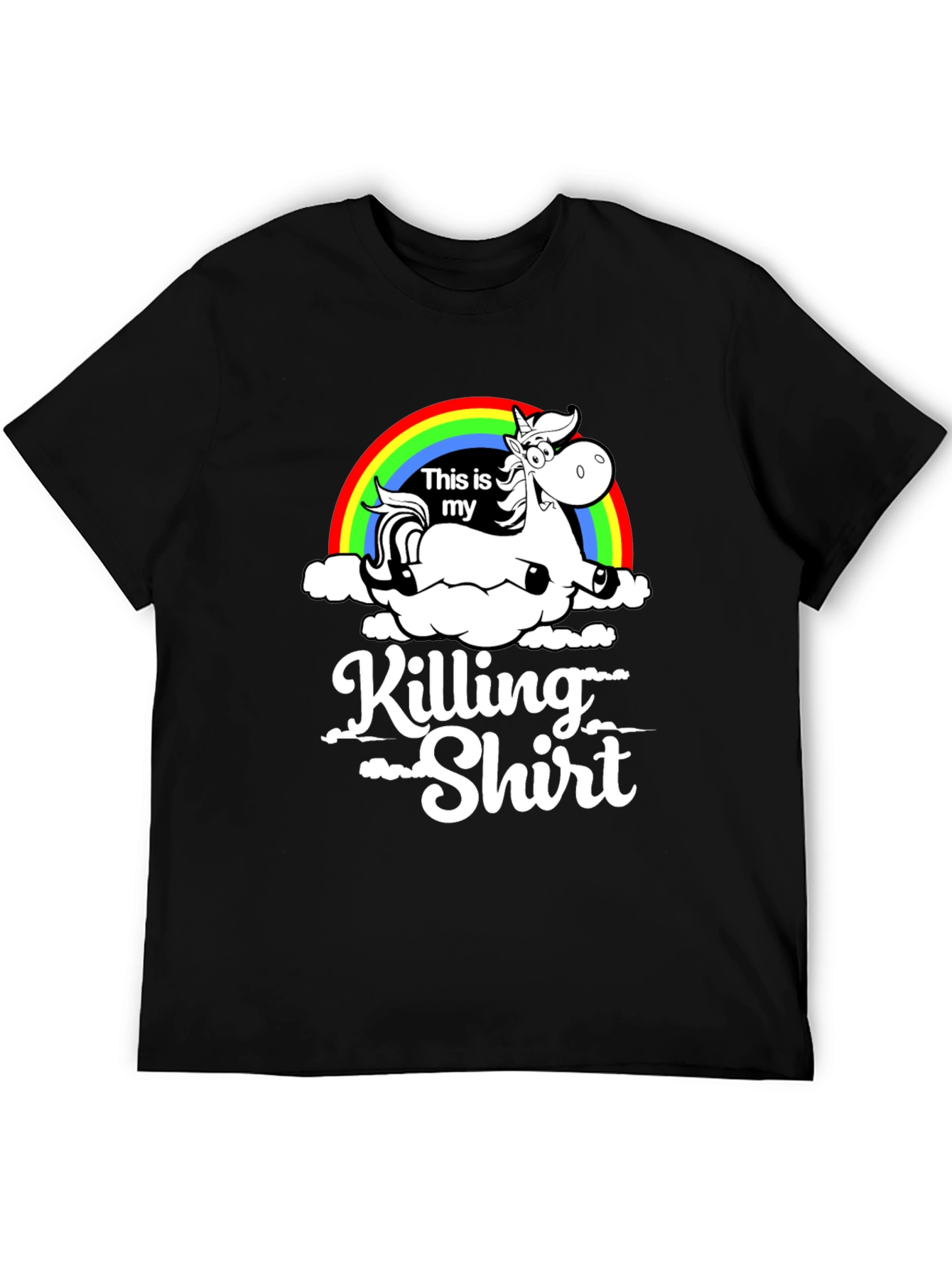 Unicorn Rainbow Killing Shirt Graphic Tee