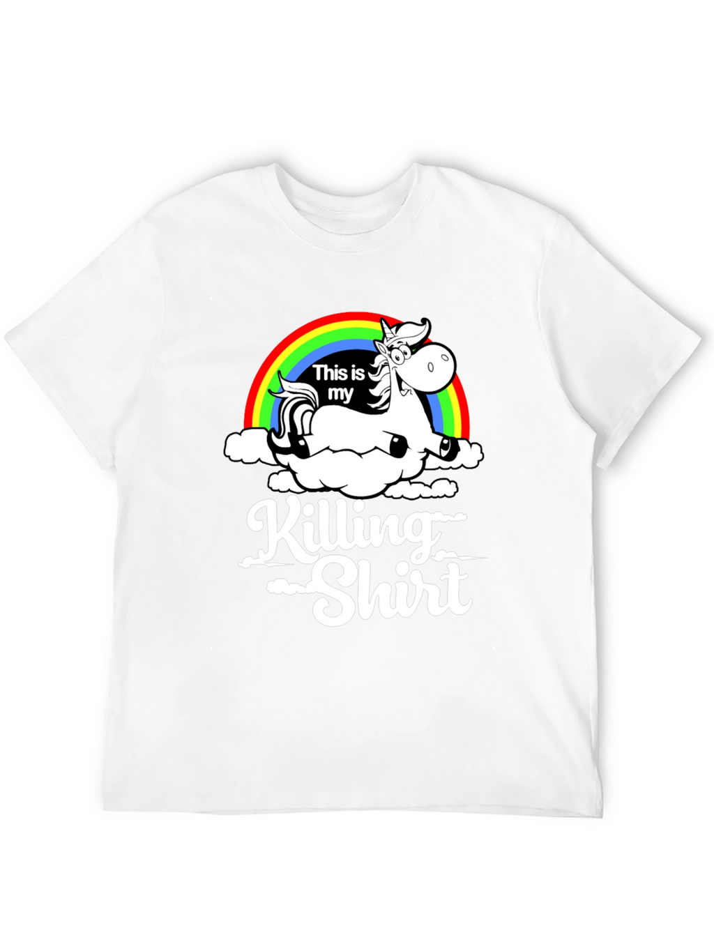 Unicorn Rainbow Killing Shirt Graphic Tee