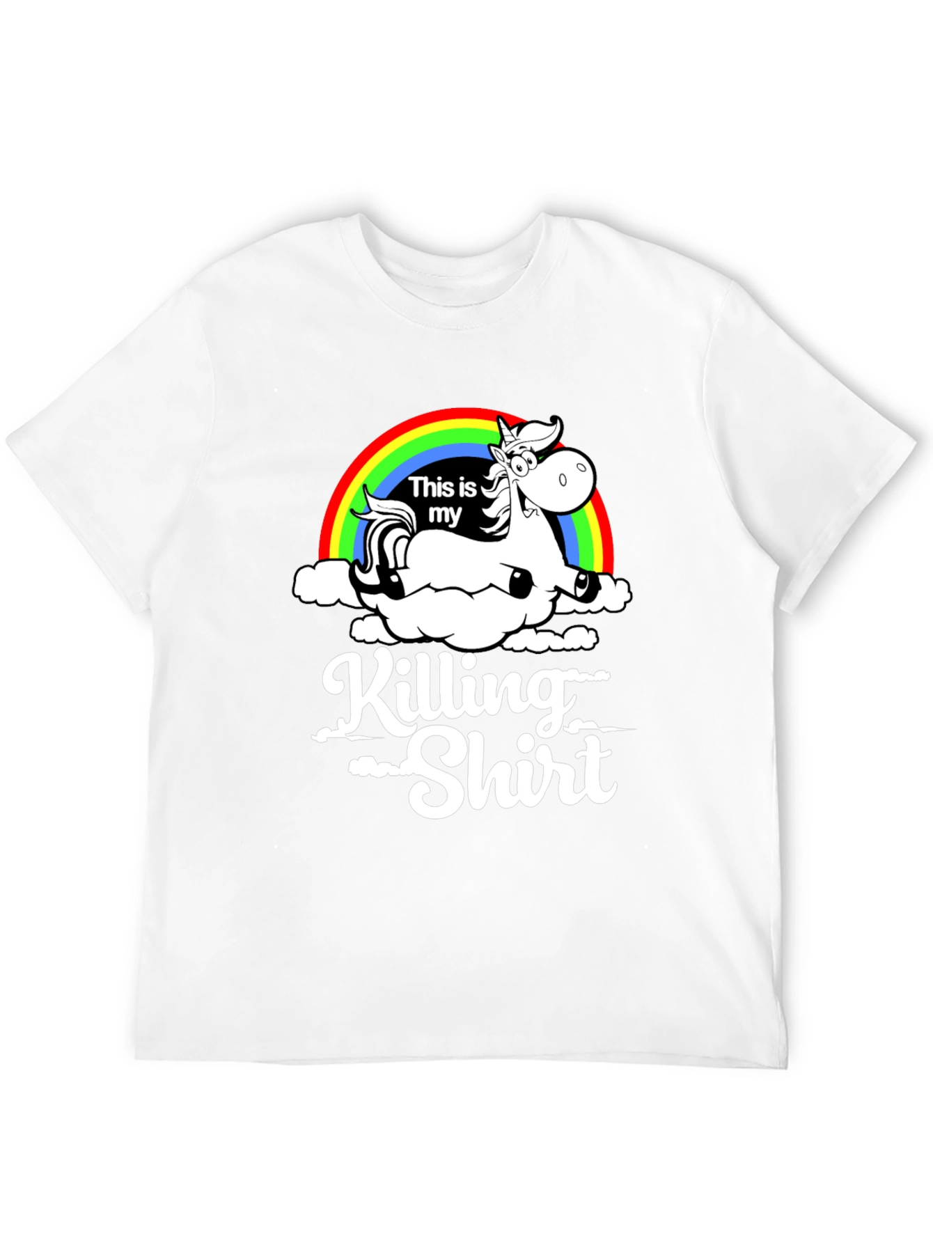 Unicorn Rainbow Killing Shirt Graphic Tee
