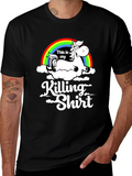 Unicorn Rainbow Killing Shirt Graphic Tee