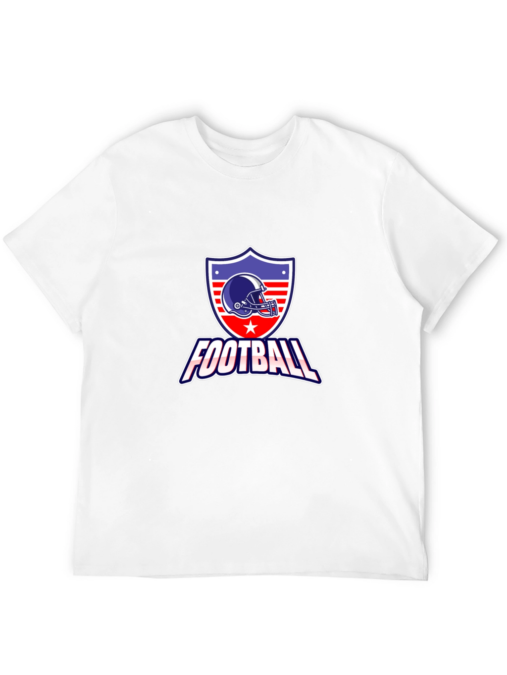 Football Graphic Tee - Patriotic Shield Design
