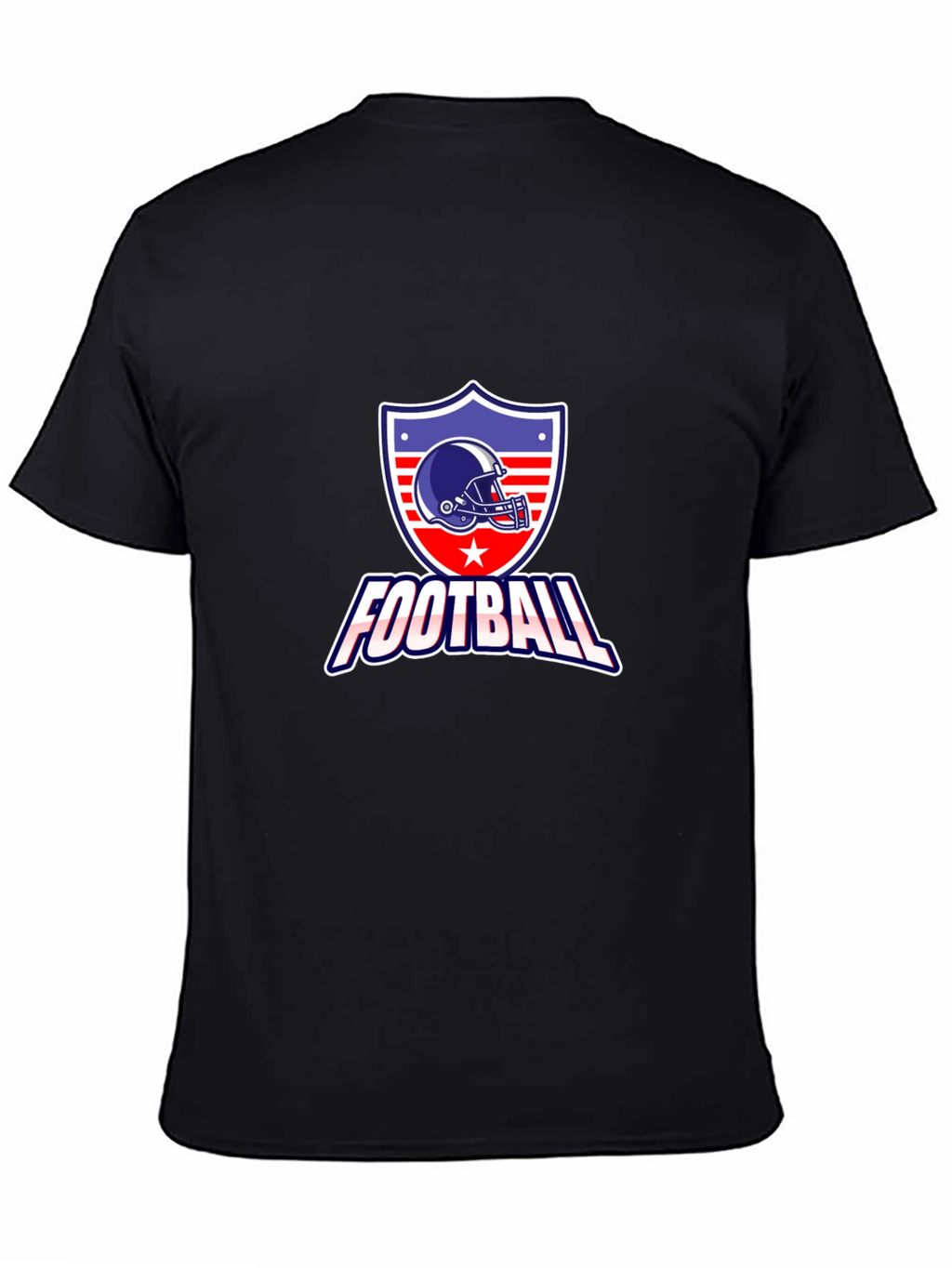 Football Graphic Tee - Patriotic Shield Design