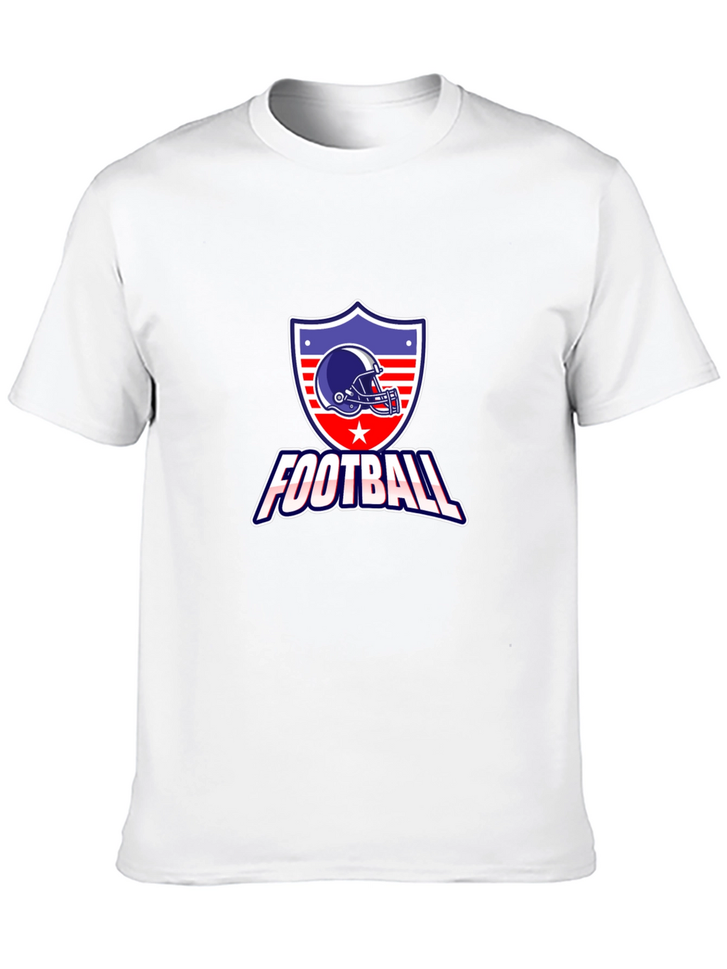 Football Graphic Tee - Patriotic Shield Design