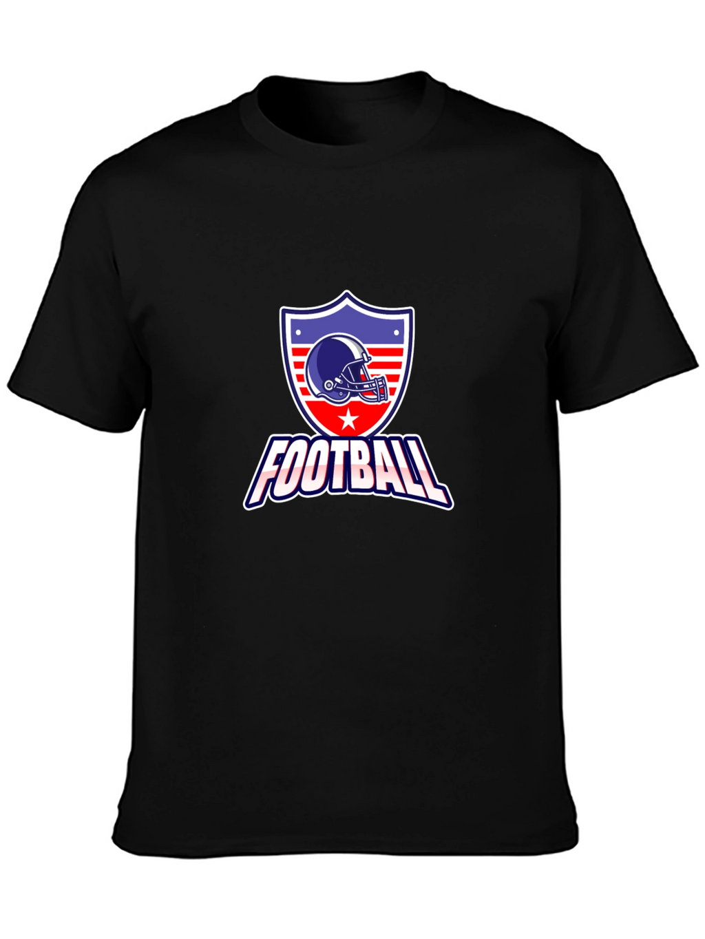 Football Graphic Tee - Patriotic Shield Design