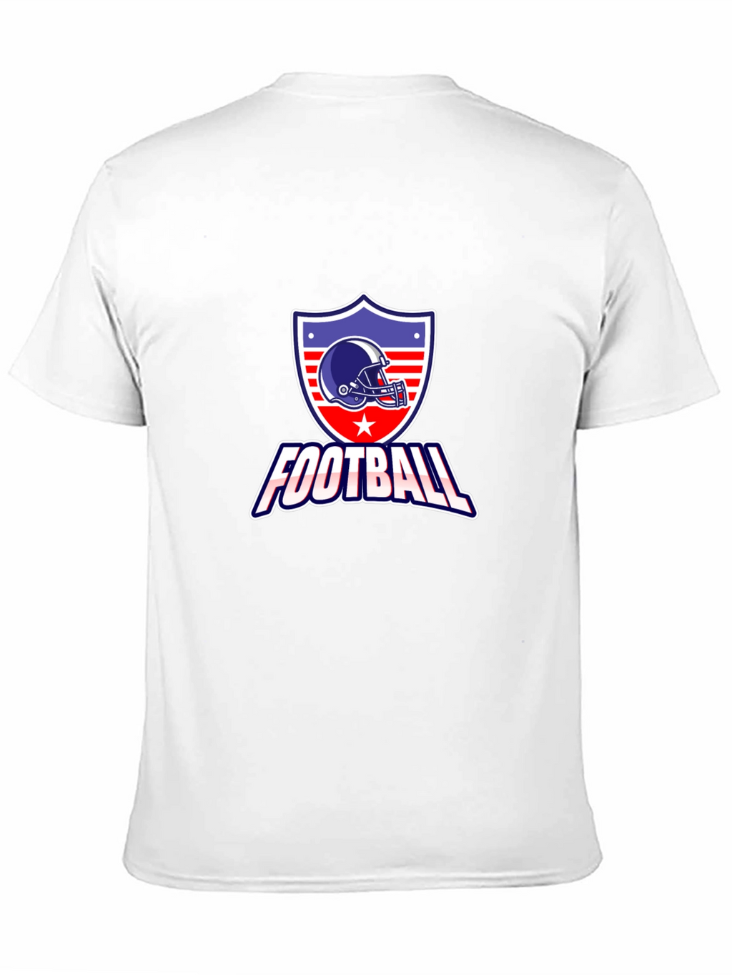 Football Graphic Tee - Patriotic Shield Design
