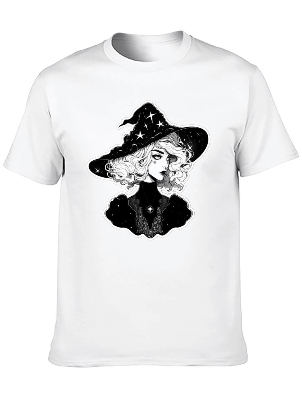 Witch Graphic T-Shirt - Black Cotton Tee