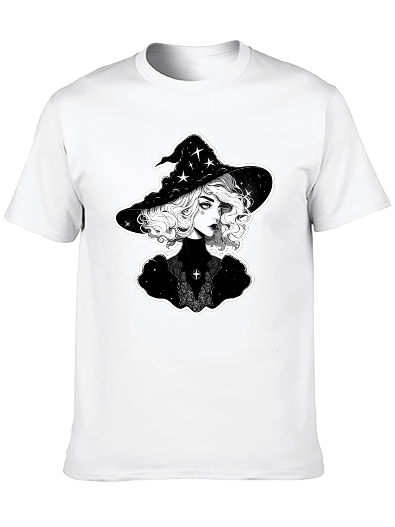 Witch Graphic T-Shirt - Black Cotton Tee
