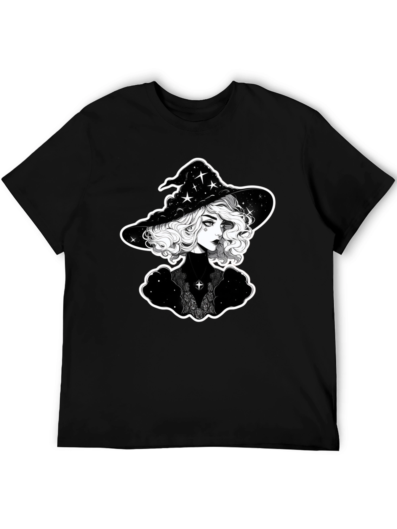 Witch Graphic T-Shirt - Black Cotton Tee