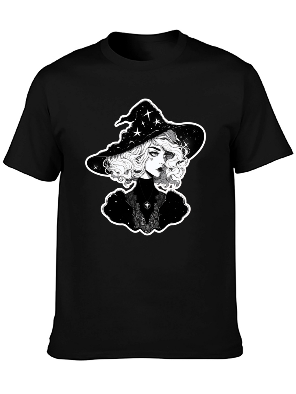 Witch Graphic T-Shirt - Black Cotton Tee
