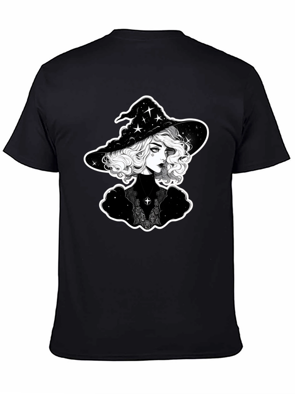 Witch Graphic T-Shirt - Black Cotton Tee