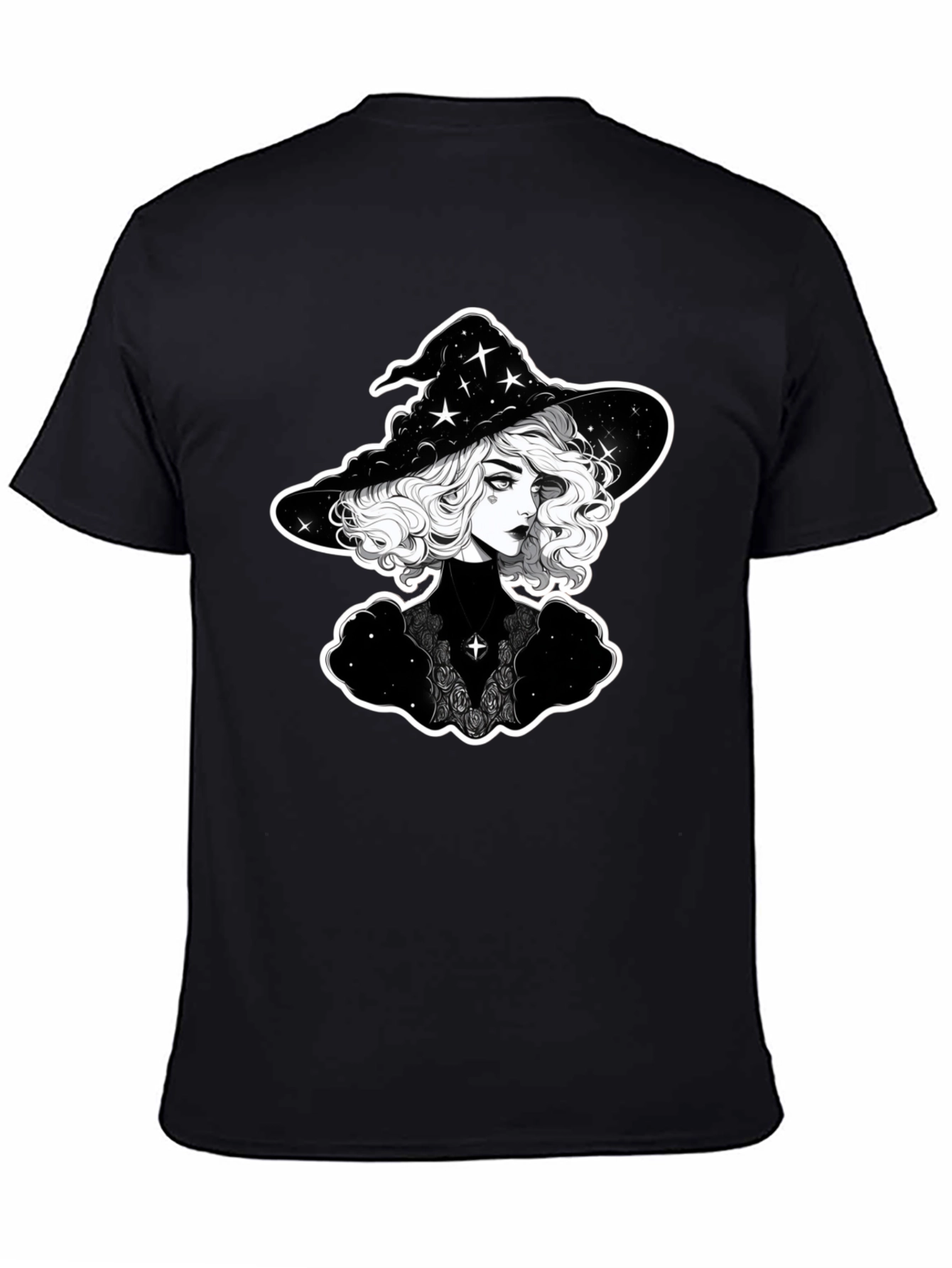 Witch Graphic T-Shirt - Black Cotton Tee