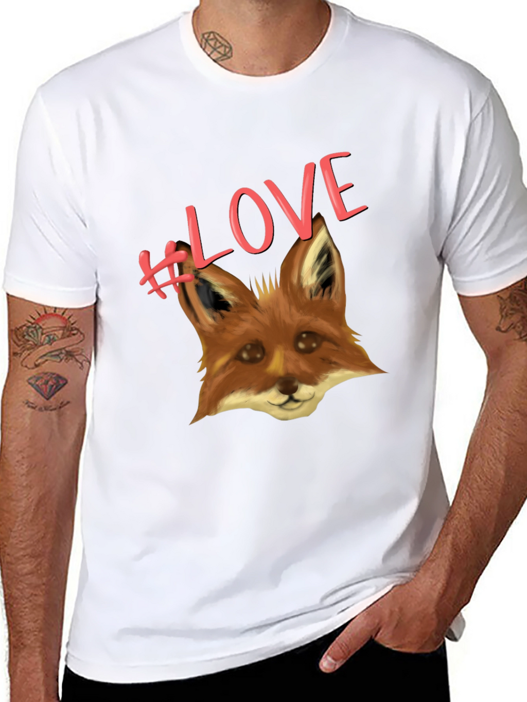 Fox Love T-Shirt - Cute Animal Graphic Tee