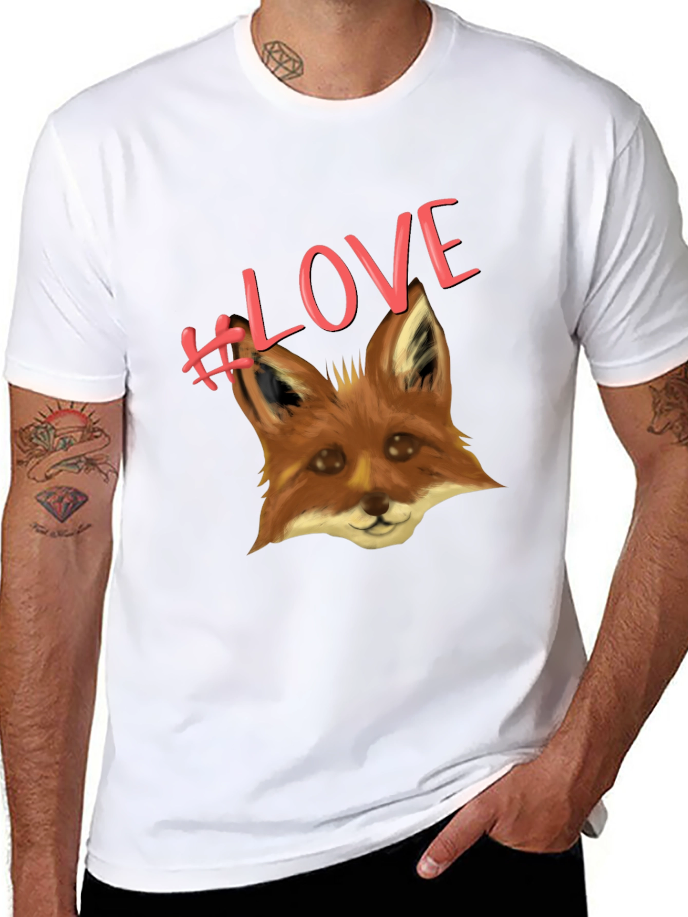 Fox Love T-Shirt - Cute Animal Graphic Tee