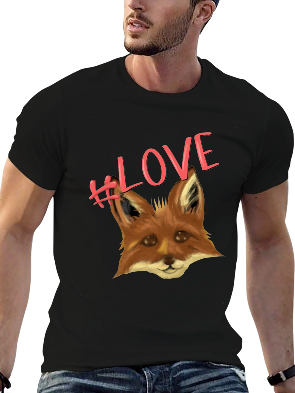 Fox Love T-Shirt - Cute Animal Graphic Tee