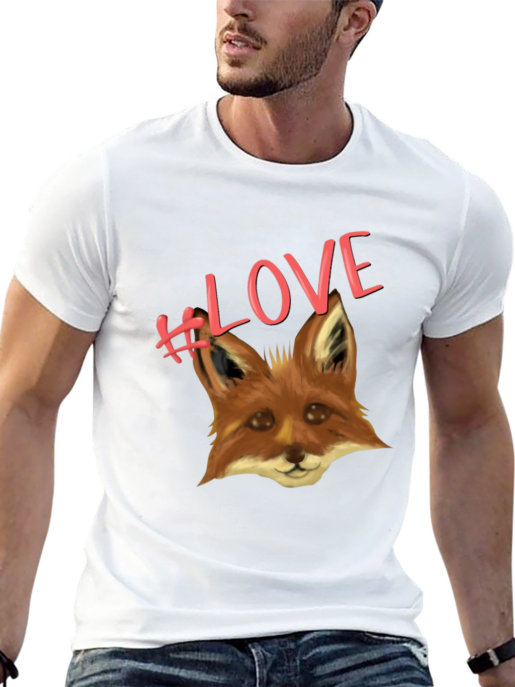 Fox Love T-Shirt - Cute Animal Graphic Tee