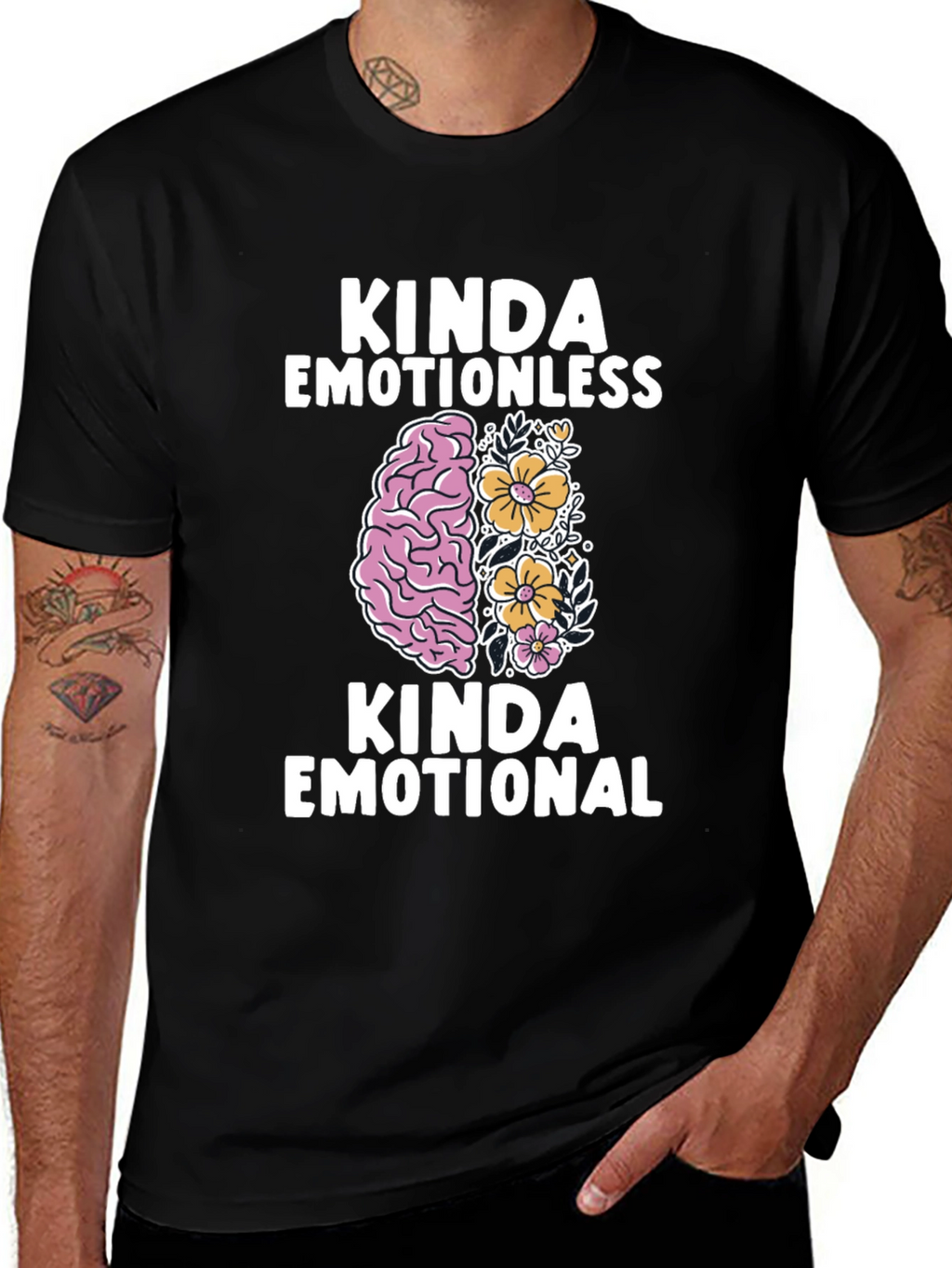 Kinda Emotionless Kinda Emotional Graphic T-Shirt
