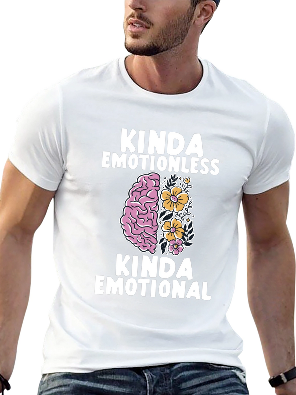 Kinda Emotionless Kinda Emotional Graphic T-Shirt